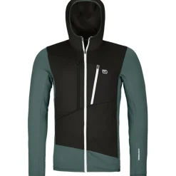 Herren Fleece Grid Hoodie Jacke