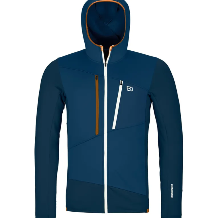 Herren Fleece Grid Hoodie Jacke