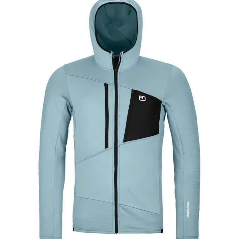Herren Fleece Grid Hoodie Jacke