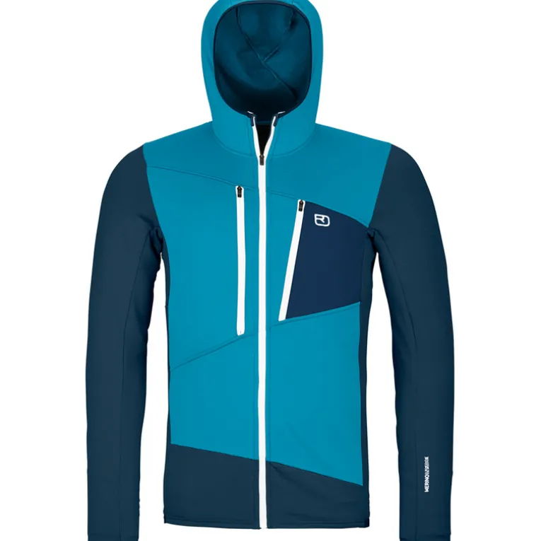 Herren Fleece Grid Hoodie Jacke