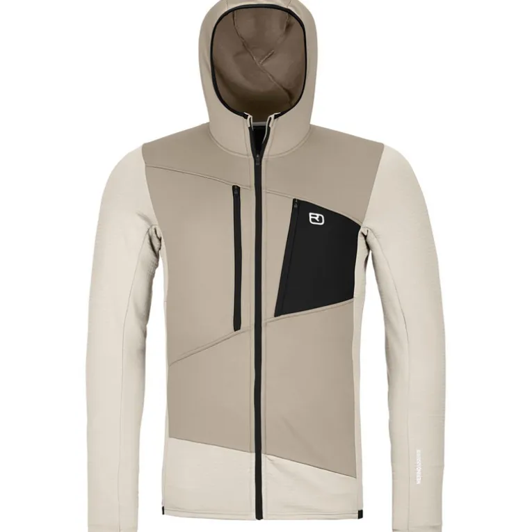 Herren Fleece Grid Hoodie Jacke