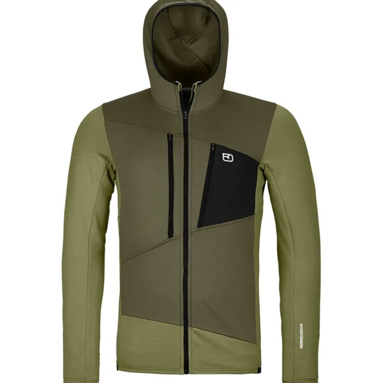 Herren Fleece Grid Hoodie Jacke