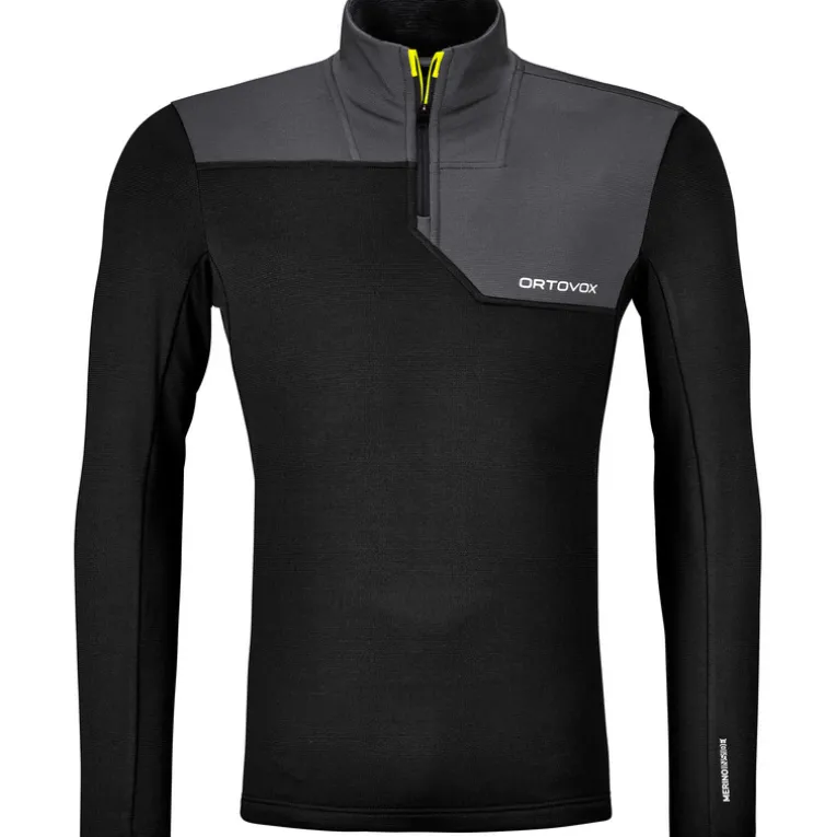Herren Fleece Light Zip Neck Longsleeve