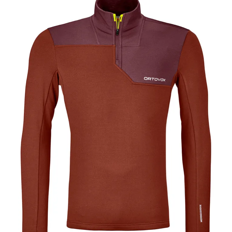 Herren Fleece Light Zip Neck Longsleeve