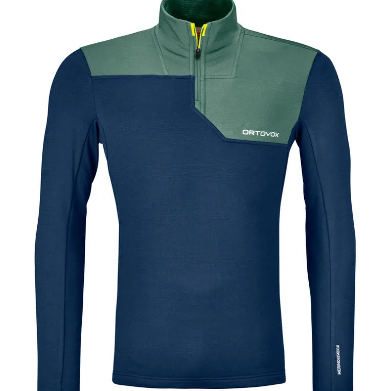 Herren Fleece Light Zip Neck Longsleeve