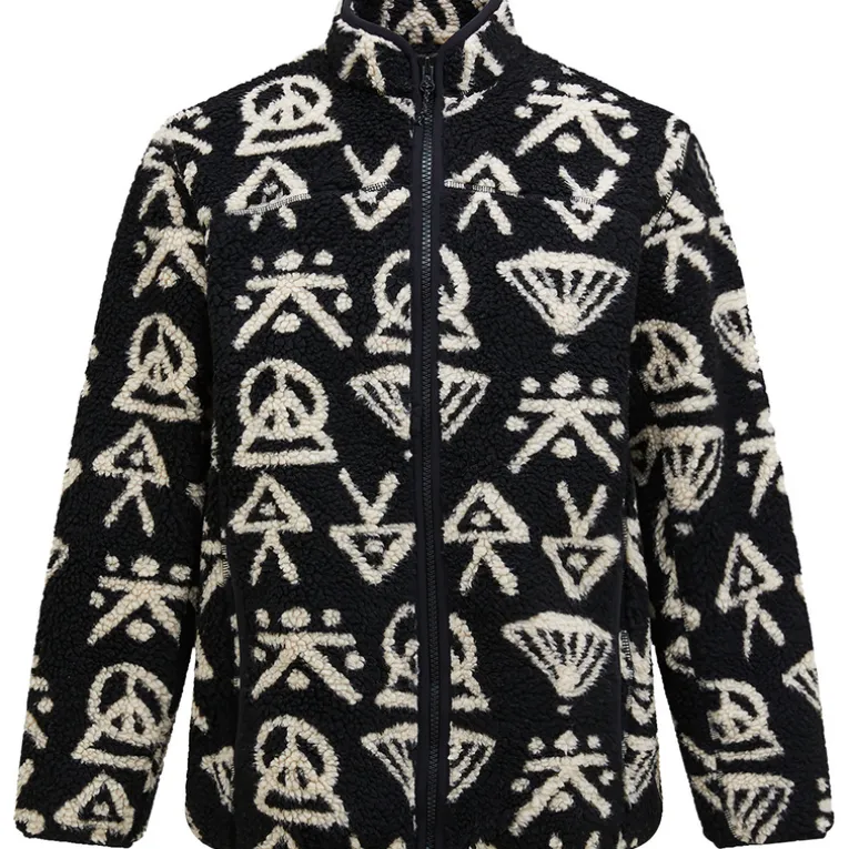 Herren Graphic Pile Jacke