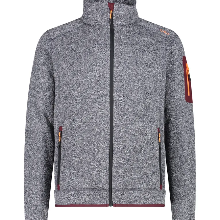 Herren Strick Fleece Jacke