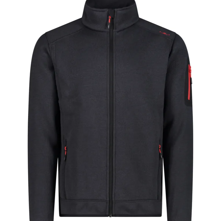 Herren Strick Fleece Jacke