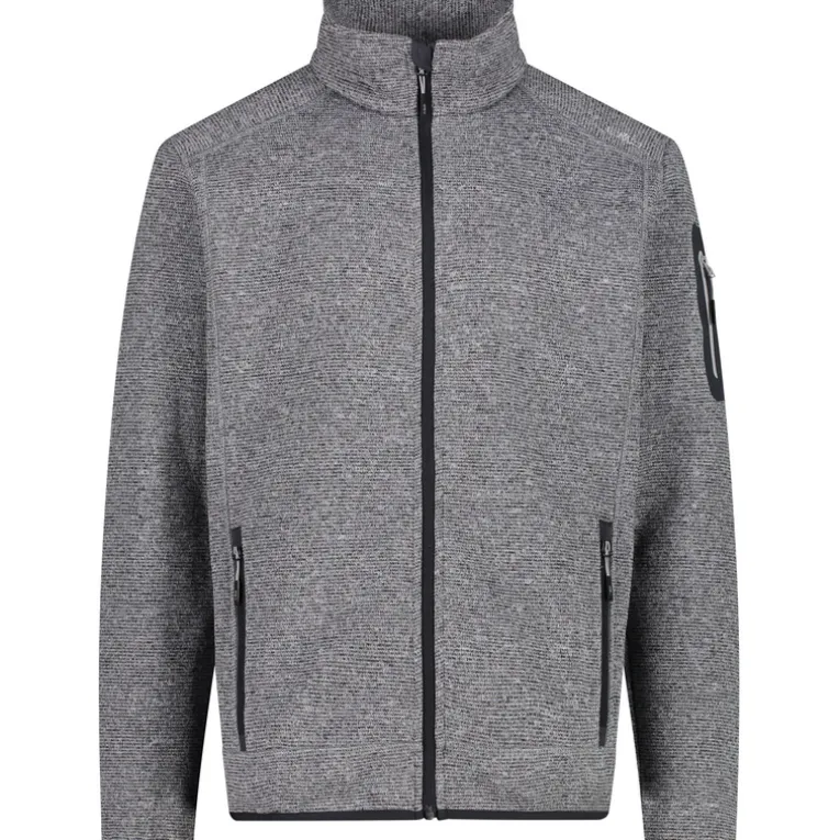 Herren Strick Fleece Jacke