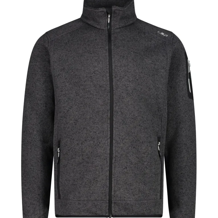 Herren Strick Fleece Jacke