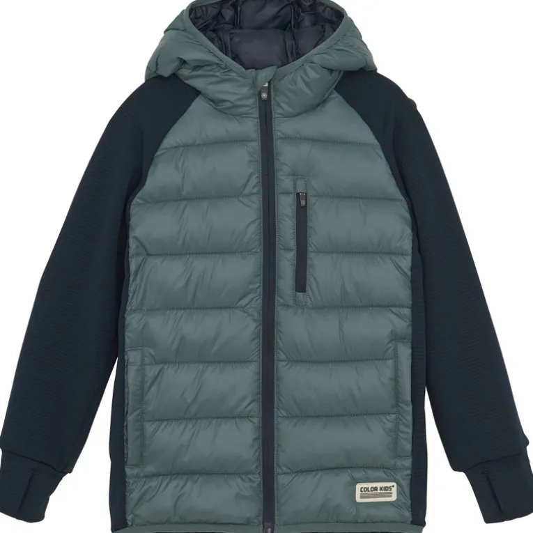 Kinder Hybrid Fleece Hoodie Jacke