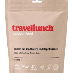 Nudeln mit Rindfleisch und Paprikasauce