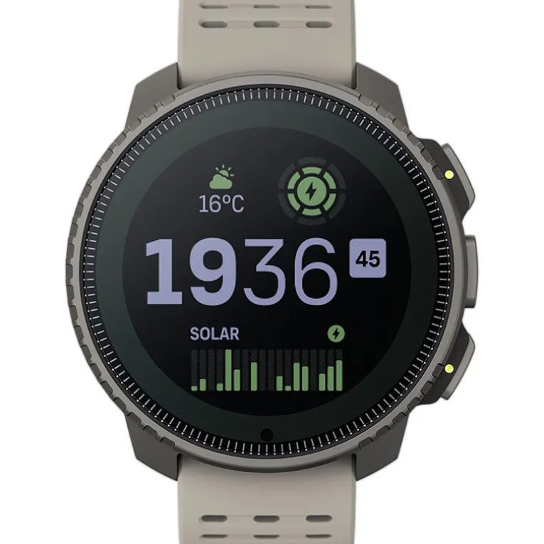 Vertical Titanium Solar GPS Uhr